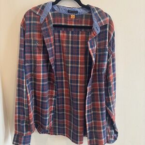 Men’s XL tailor vintage plaid button up long sleeve